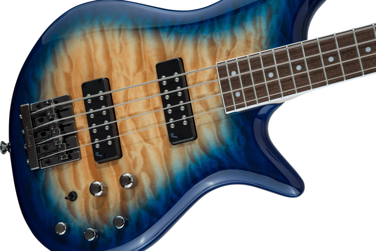 Jackson JS Series Spectra Bass JS3Q - Laurel Fingerboard - Amber Blue Burst | Musician Madness