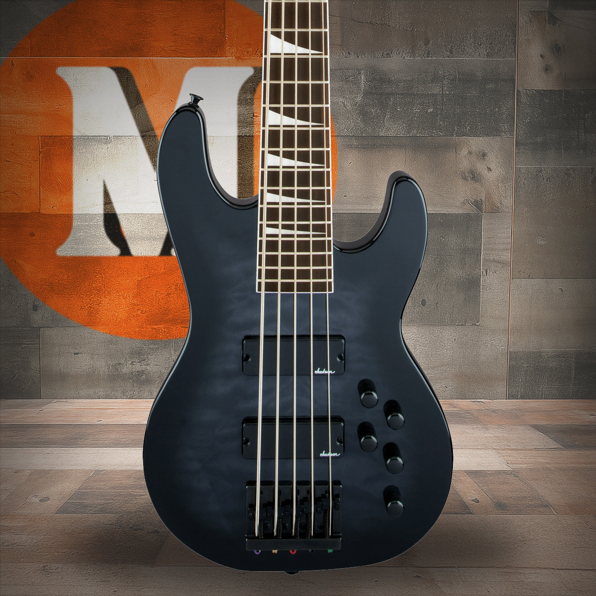 Jackson JS Series Concert Bass JS3VQ - Amaranth Fingerboard - Transparent Black Burst | Musician Madness