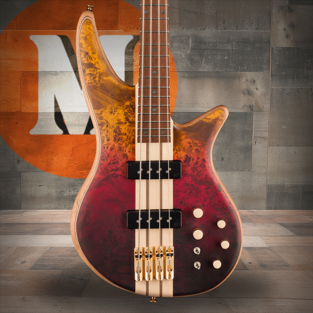 Jackson Pro Series Spectra Bass SBP IV - Caramelized Jatoba Fingerboard - Firestorm Fade | Musician Madness