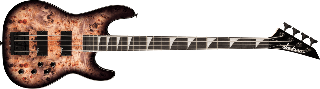 Jackson JS Series Concert Bass CB JS3P - Amaranth Fingerboard - Transparent Black Burst | Musician Madness
