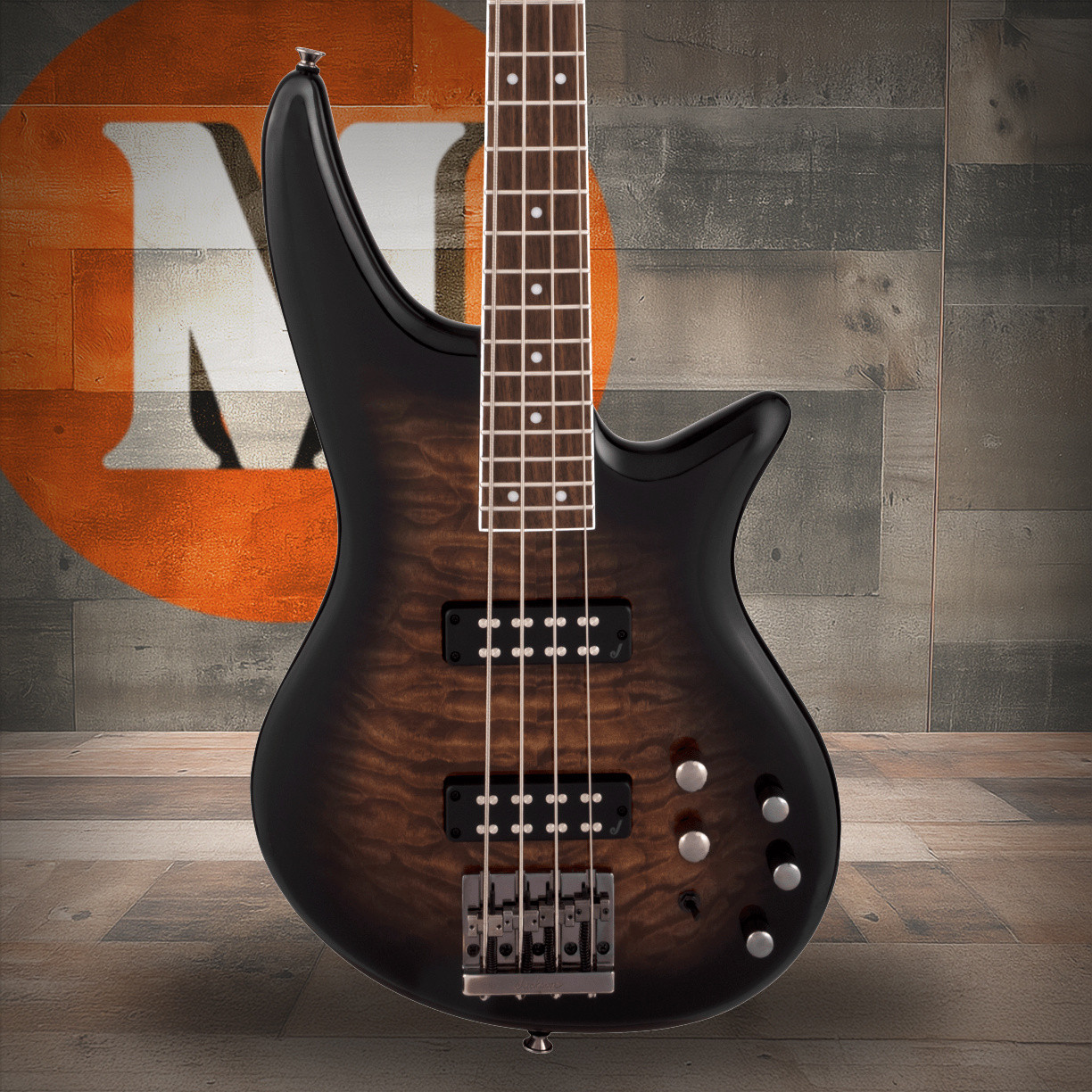 Jackson JS Series Spectra Bass JS3Q - Laurel Fingerboard - Dark Sunburst | Musician Madness