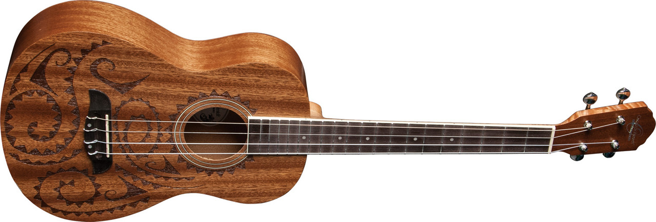 Oscar Schmidt OU52TAT-A Baritone Ukulele. Natural Mahogany Maori (OU52TAT-A-U) | Musician Madness