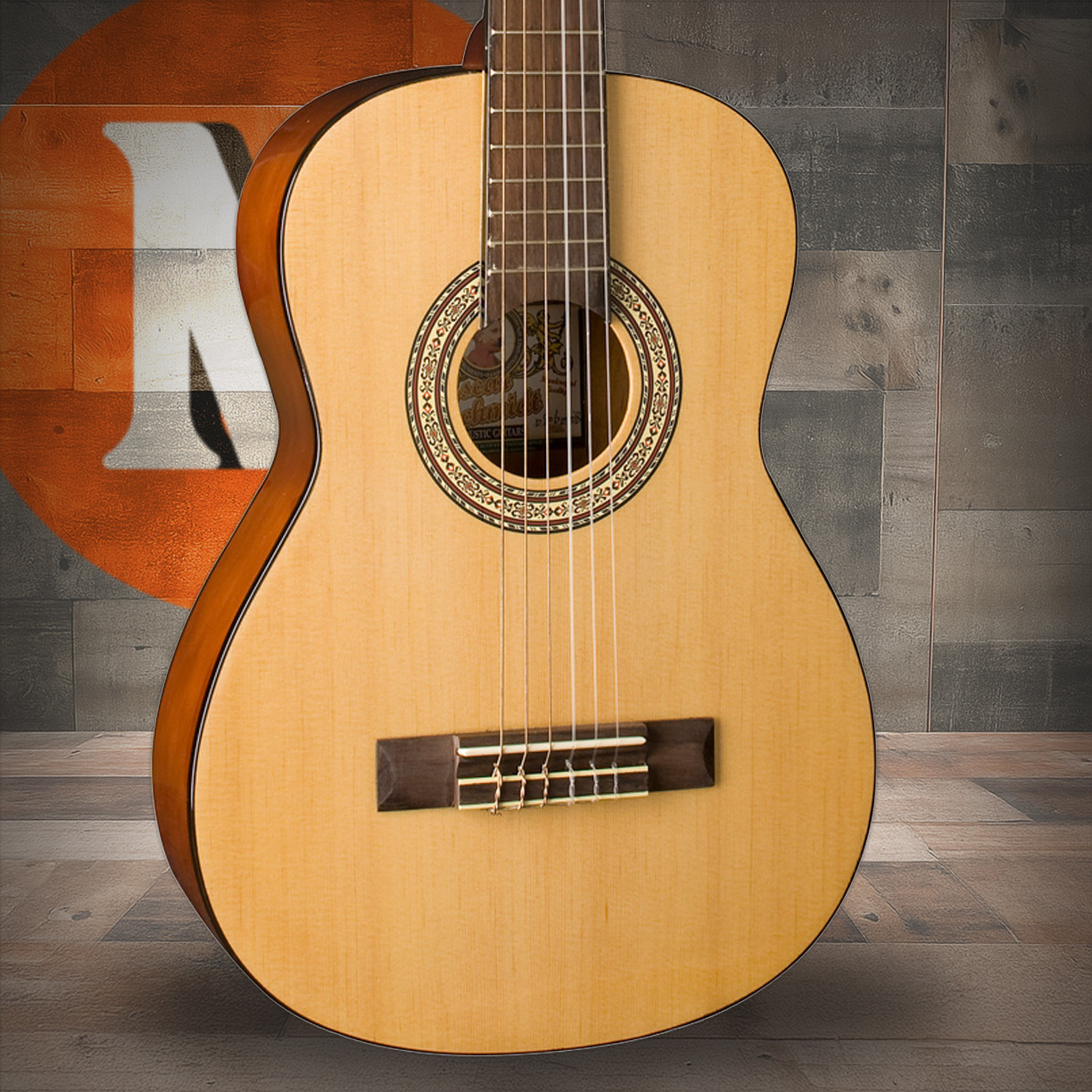 Oscar Schmidt OCHS-A 1/2 Classical Acoustic Guitar. Natural Spruce (OCHS-A-U) | Musician Madness