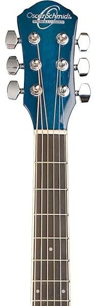 Oscar Schmidt OG2TBL-A Dreadnought Acoustic Guitar. Trans Blue (OG2TBL-A-U) | Musician Madness
