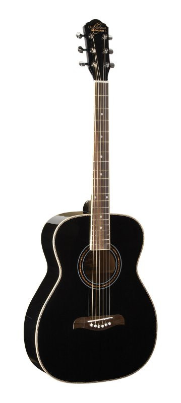Oscar Schmidt OF2B-A Folk Acoustic Guitar. Black (OF2B-A-U) | Musician Madness