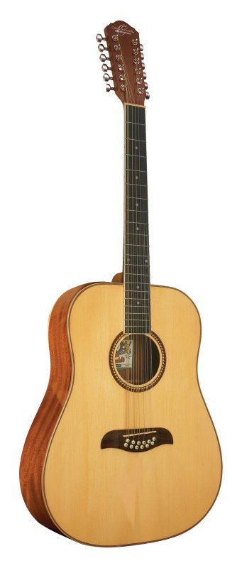 Oscar Schmidt OD312-A Dreadnought (12 String) Acoustic Guitar. Natural Spruce (OD312-A-U) | Musician Madness