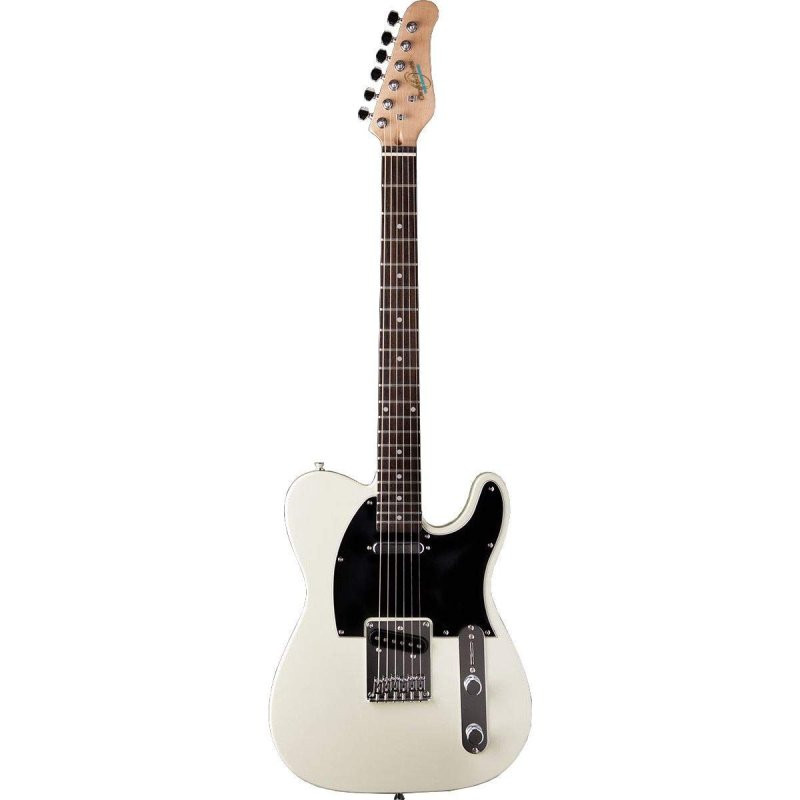 Oscar Schmidt OS-LT-IV-MF-A Single Cut Solid Body Electric Guitar. Ivory White (OS-LT-IV-MF-A-U) | Musician Madness