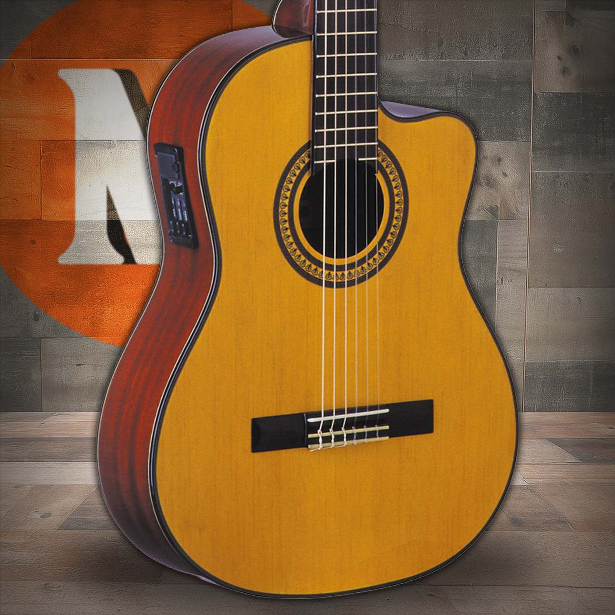 Oscar Schmidt OC11CE-A Classical Cutaway Acoustic Electric. Natural Spruce (OC11CE-A-U) | Musician Madness