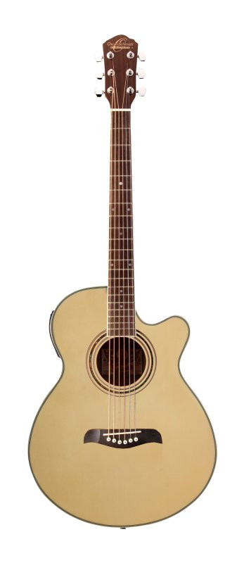 Oscar Schmidt OG10CEN-A Folk Cutaway Acoustic Electric Guitar. Natural Spruce (OG10CEN-A-U) | Musician Madness