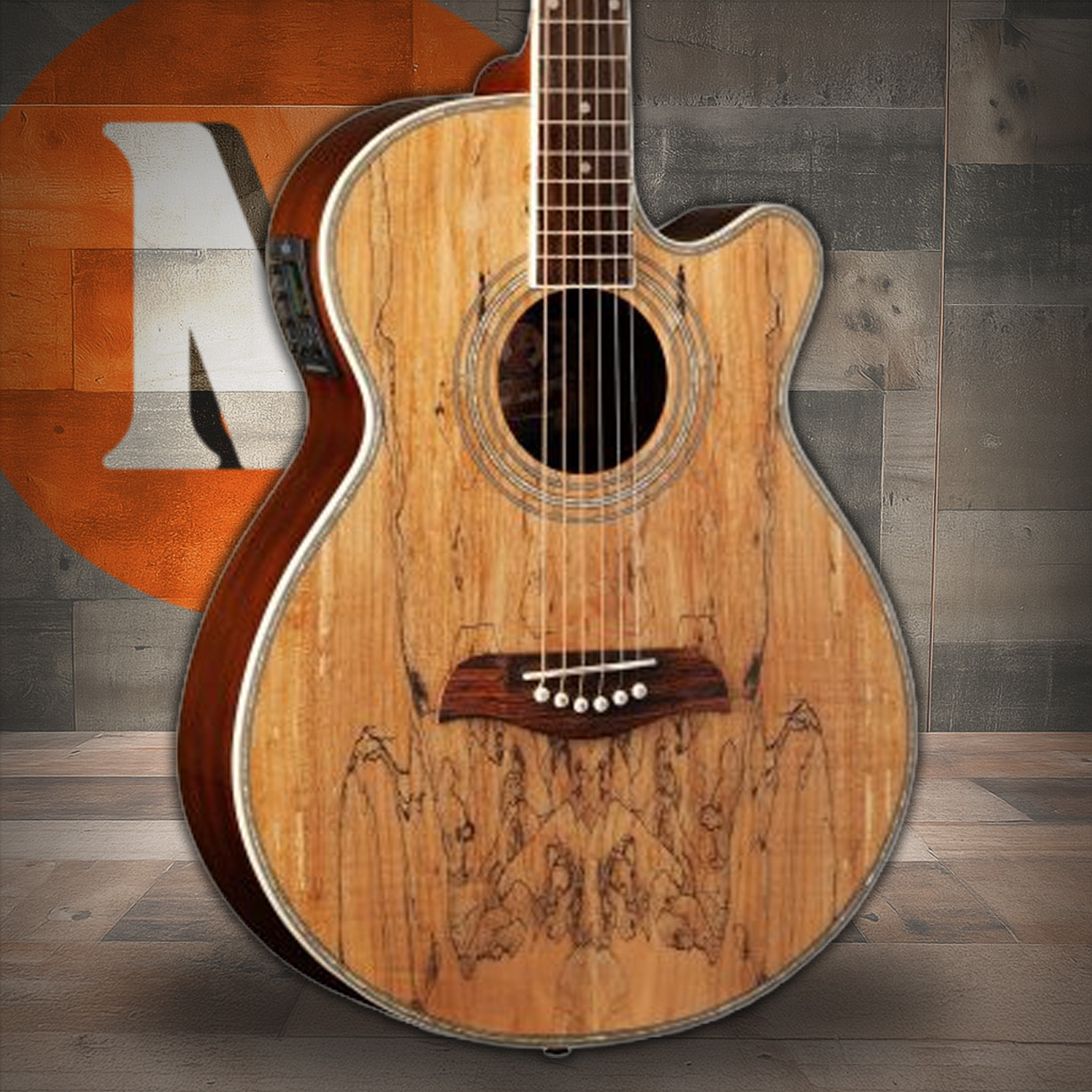 Oscar Schmidt OU10CESM Concert Acoustic Electric Cutaway. Spalted Maple (OG10CESM-A-U) | Musician Madness