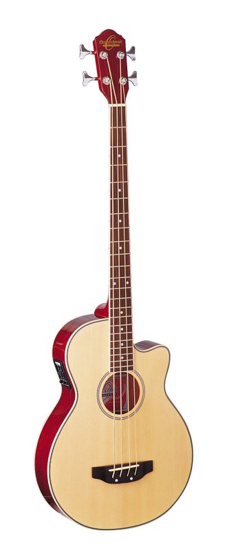 Oscar Schmidt OB100N-A Acoustic Electric Bass. Natural Spruce (OB100N-A-U) | Musician Madness