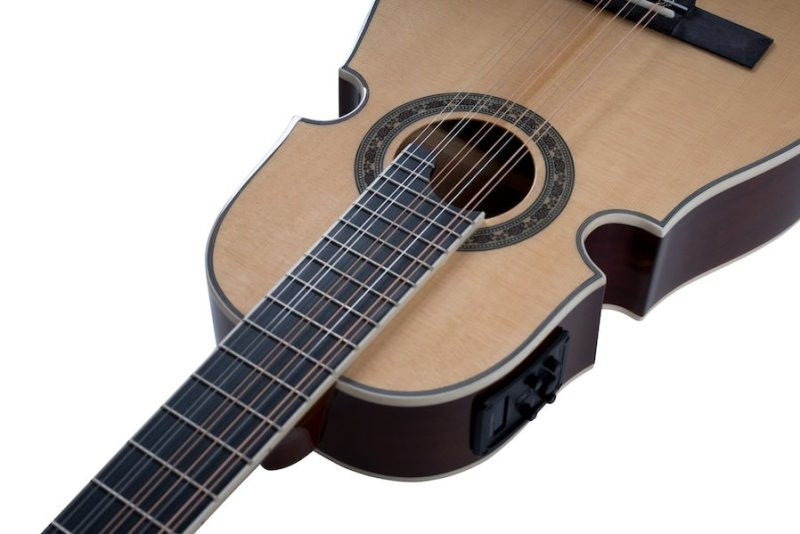 Oscar Schmidt OQ40SE Acoustic Electric Latin Quatro w/Bag. Natural (OQ40SE-U) | Musician Madness