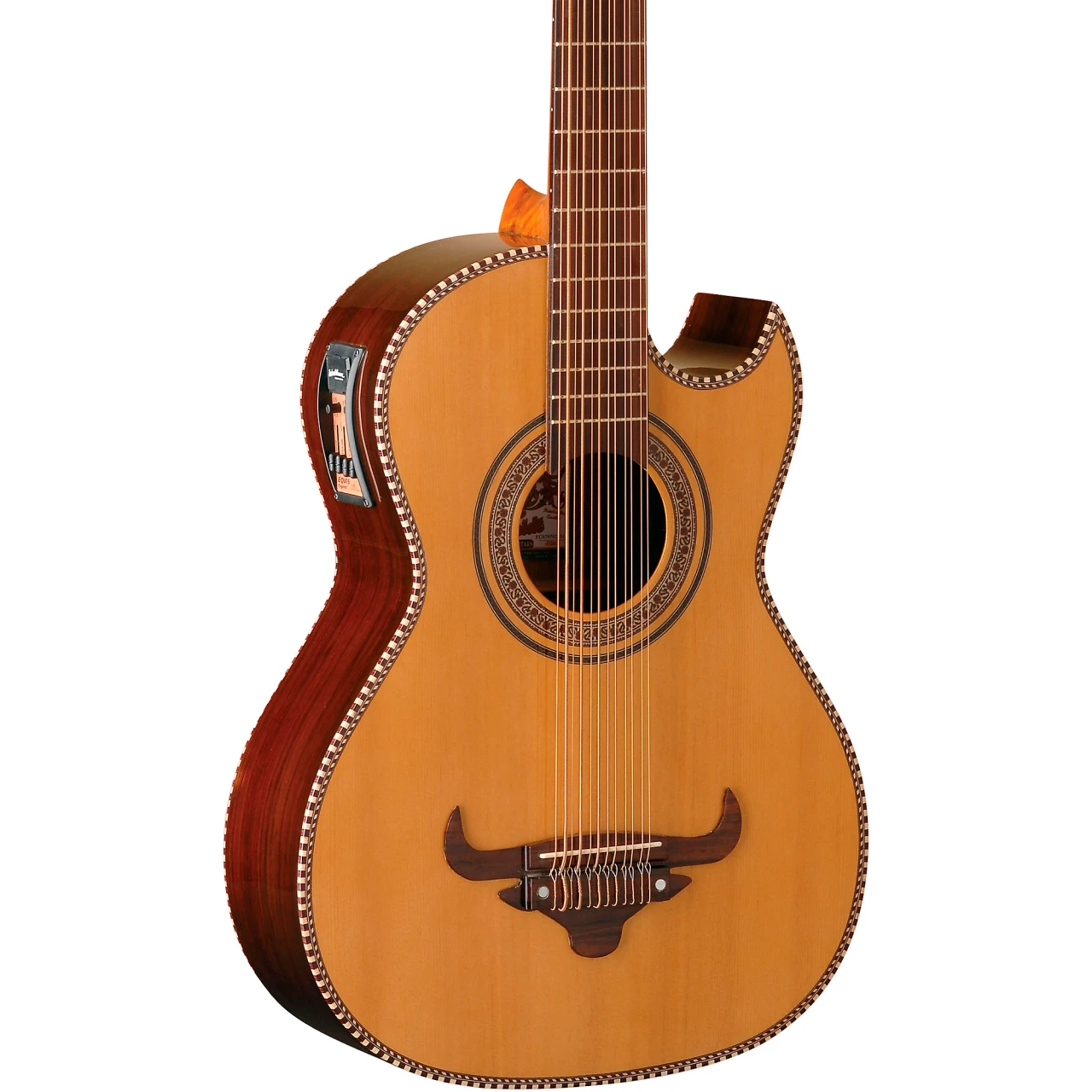 Oscar Schmidt OH52SE Acoustic Electric Bajo Sexto w/Bag - Natural (OH52SE-U)
