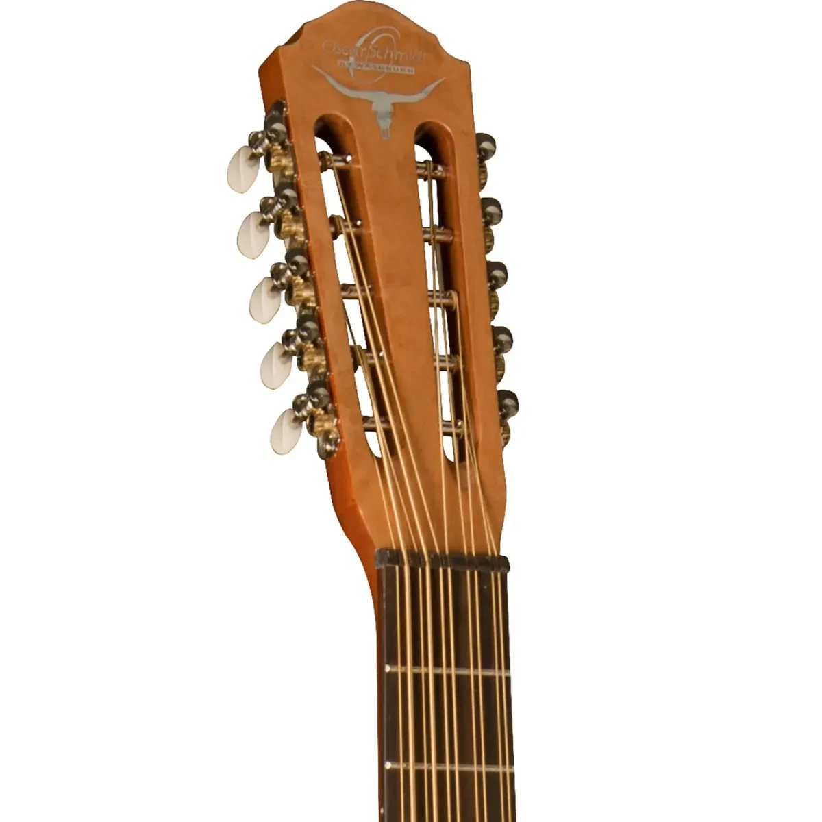 Oscar Schmidt OH32SEQN Acoustic Electric Bajo Quinto w/Bag - Quilt Natural (OH32SEQN-U) | Musician Madness