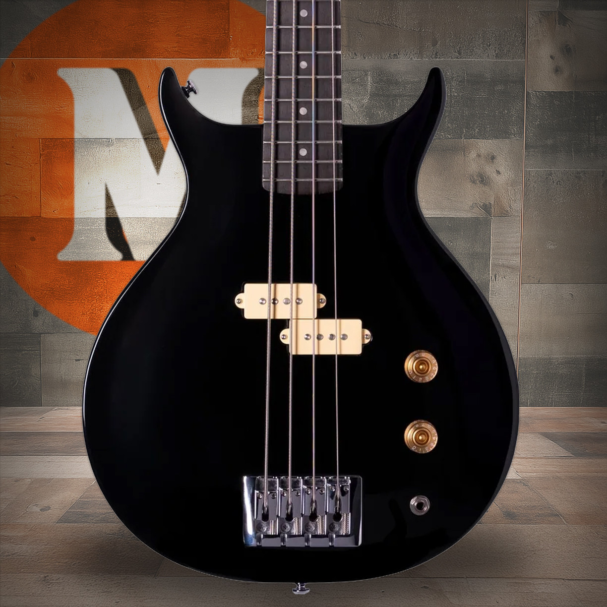 Washburn SB4B Wing Series Scavenger Electric Bass. Black (SB4B-U) | Musician Madness