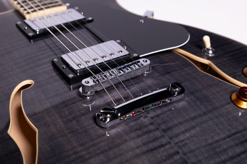 Washburn SH35TB Wing Series Semi Hollow Electric Guitar. Trans Black (SH35TB-U) | Musician Madness