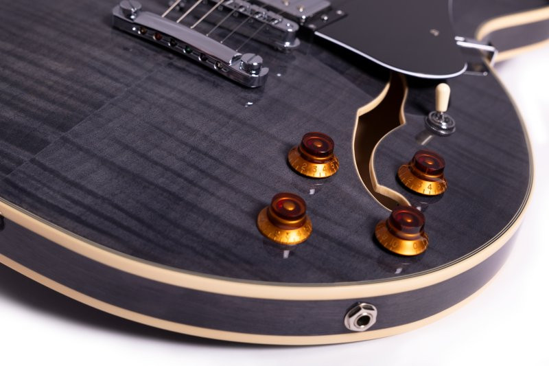 Washburn SH35TB Wing Series Semi Hollow Electric Guitar. Trans Black (SH35TB-U) | Musician Madness