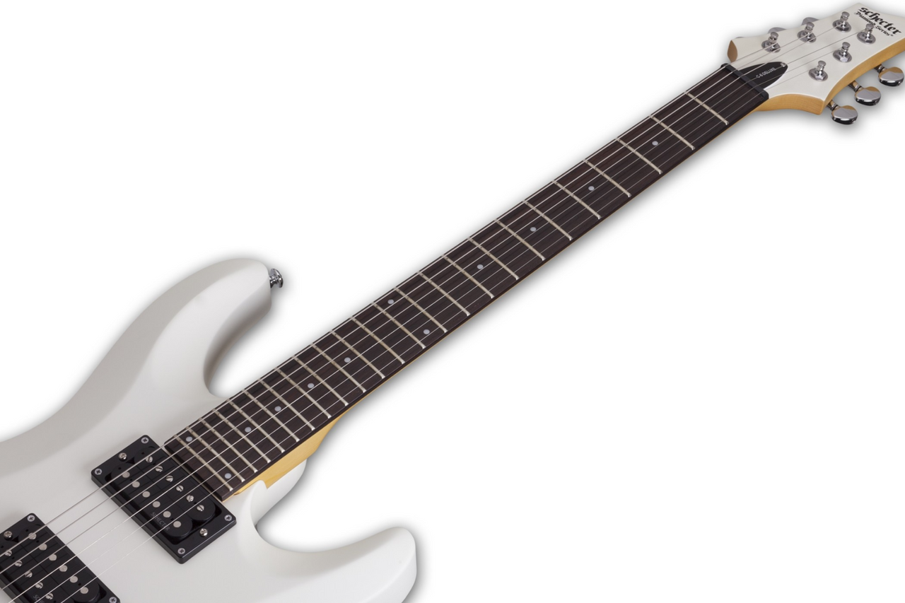 Schecter C-6 Deluxe Electric Guitar - Satin White (432) | Musician Madness