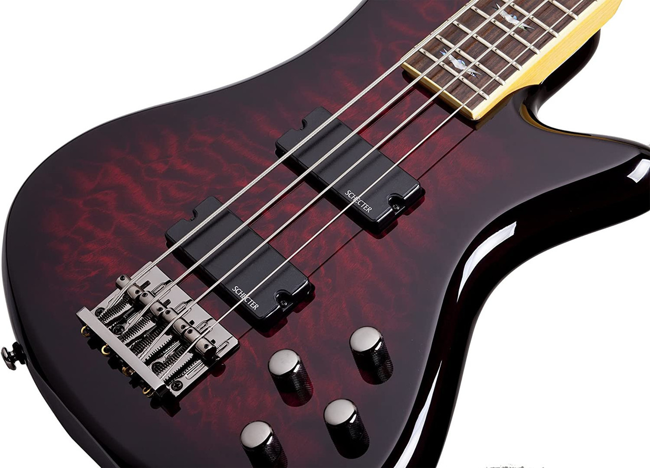 Schecter Stiletto Extreme 4 Bass Guitar - Black Cherry (2500) | Musician Madness