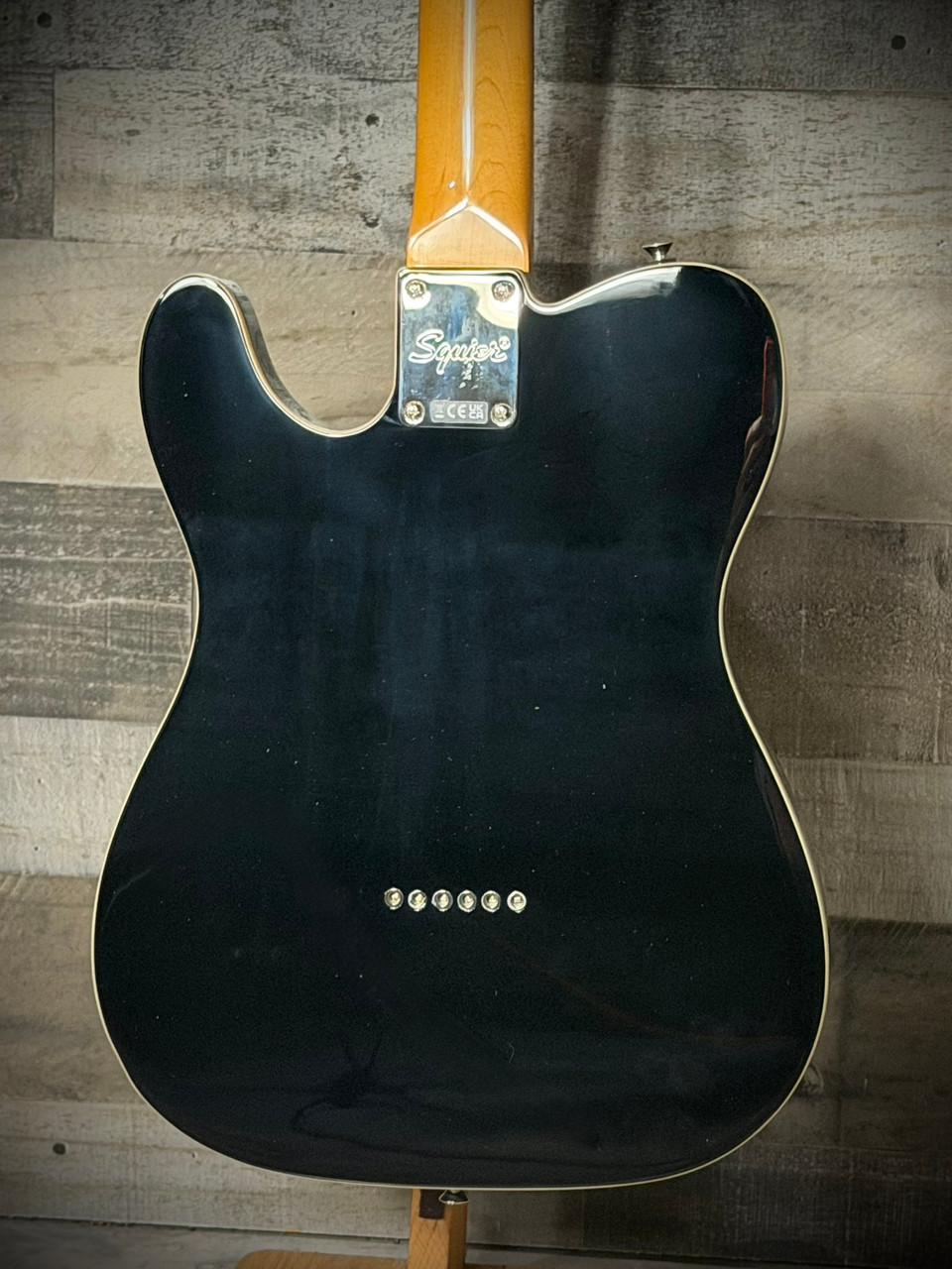 Squier Classic Vibe Baritone Custom Telecaster - Laurel Fingerboard - Parchment Pickguard - Black | Musician Madness