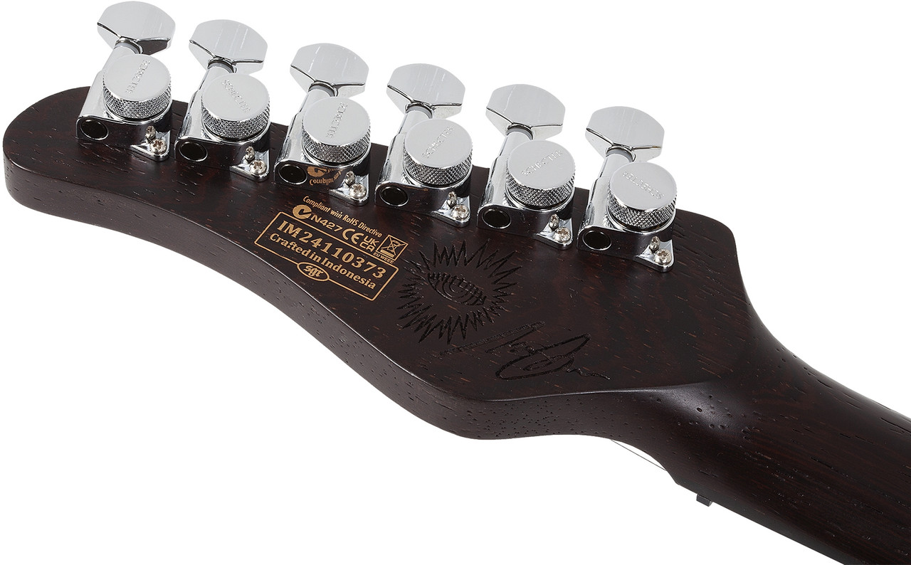 Schecter Nick Johnston Traditional HSS 10th Anniversary Electric Guitar - Atomic Saffron (1155) | Musician Madness