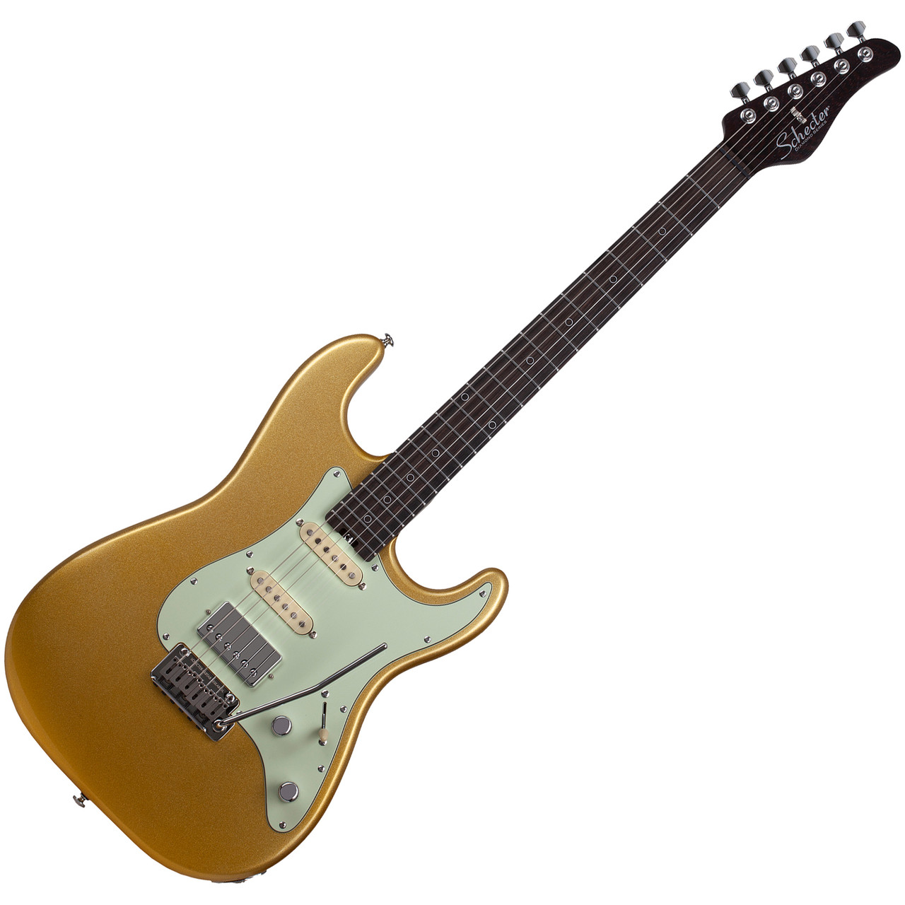 Schecter Nick Johnston Traditional HSS 10th Anniversary Electric Guitar - Atomic Saffron (1155) | Musician Madness