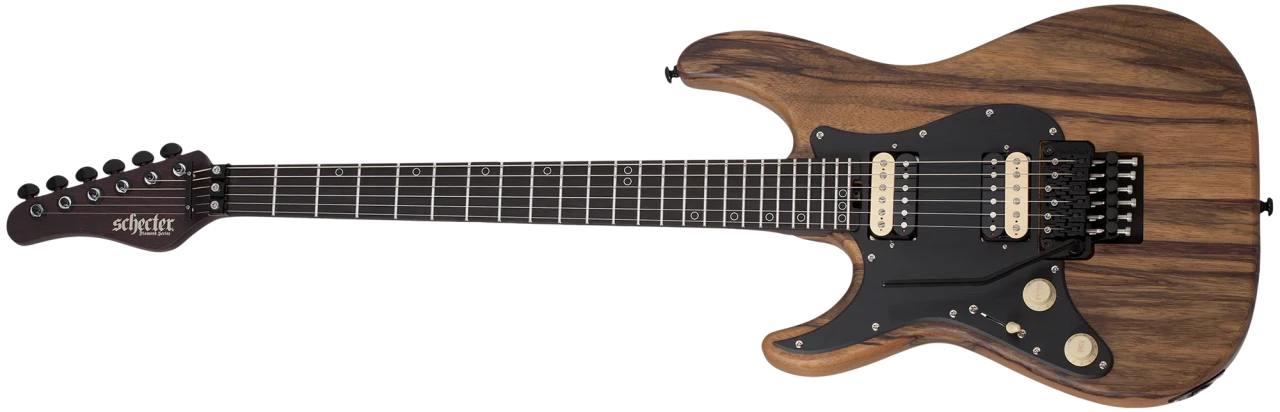 Schecter Sun Valley Super Shredder FR Left Hand Guitar Black Limba - Natural Satin (1267) | Musician Madness