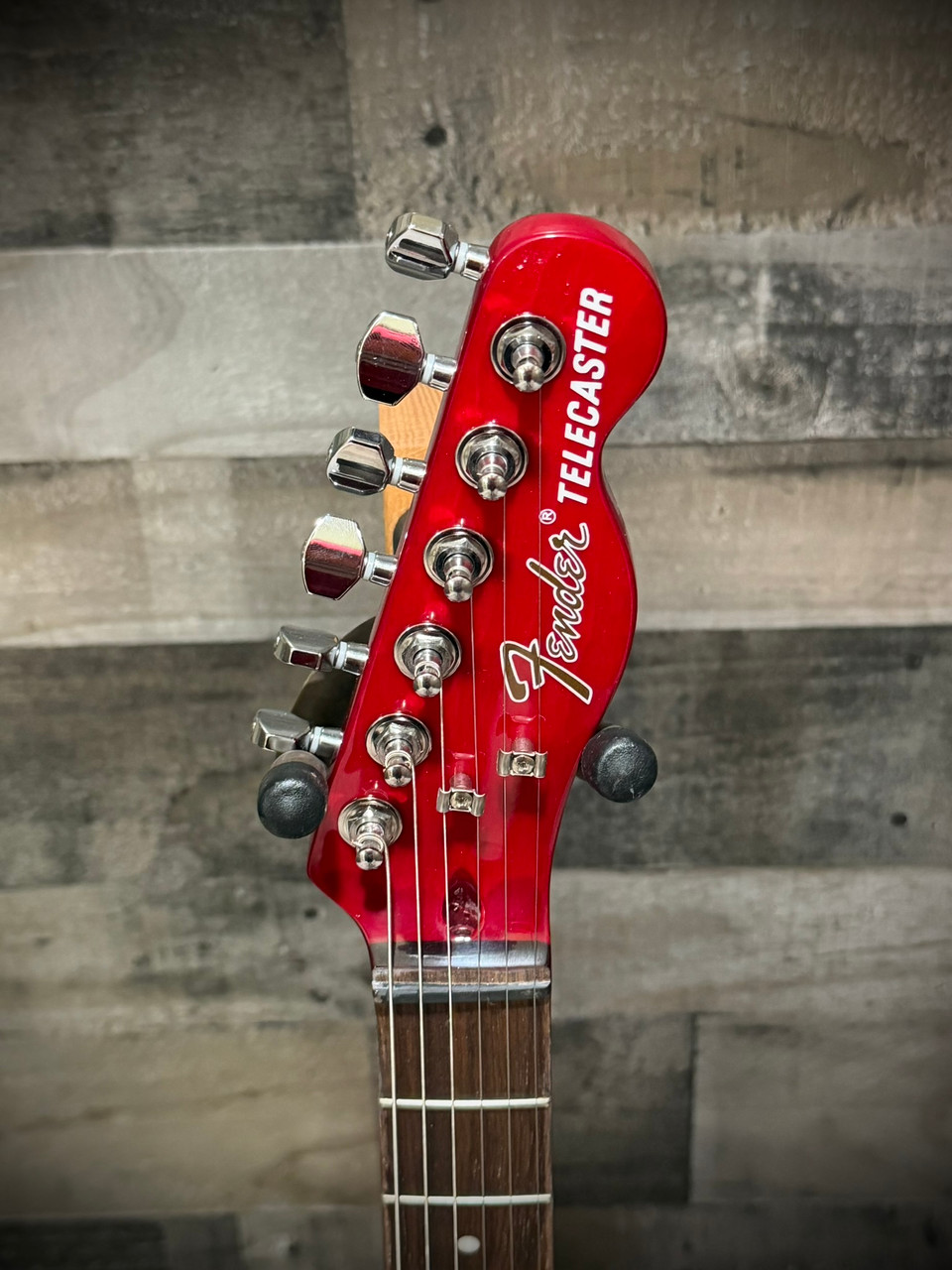 Fender Jim Adkins JA-90 Telecaster Thinline, Laurel Fingerboard, Crimson Red Transparent | Musician Madness