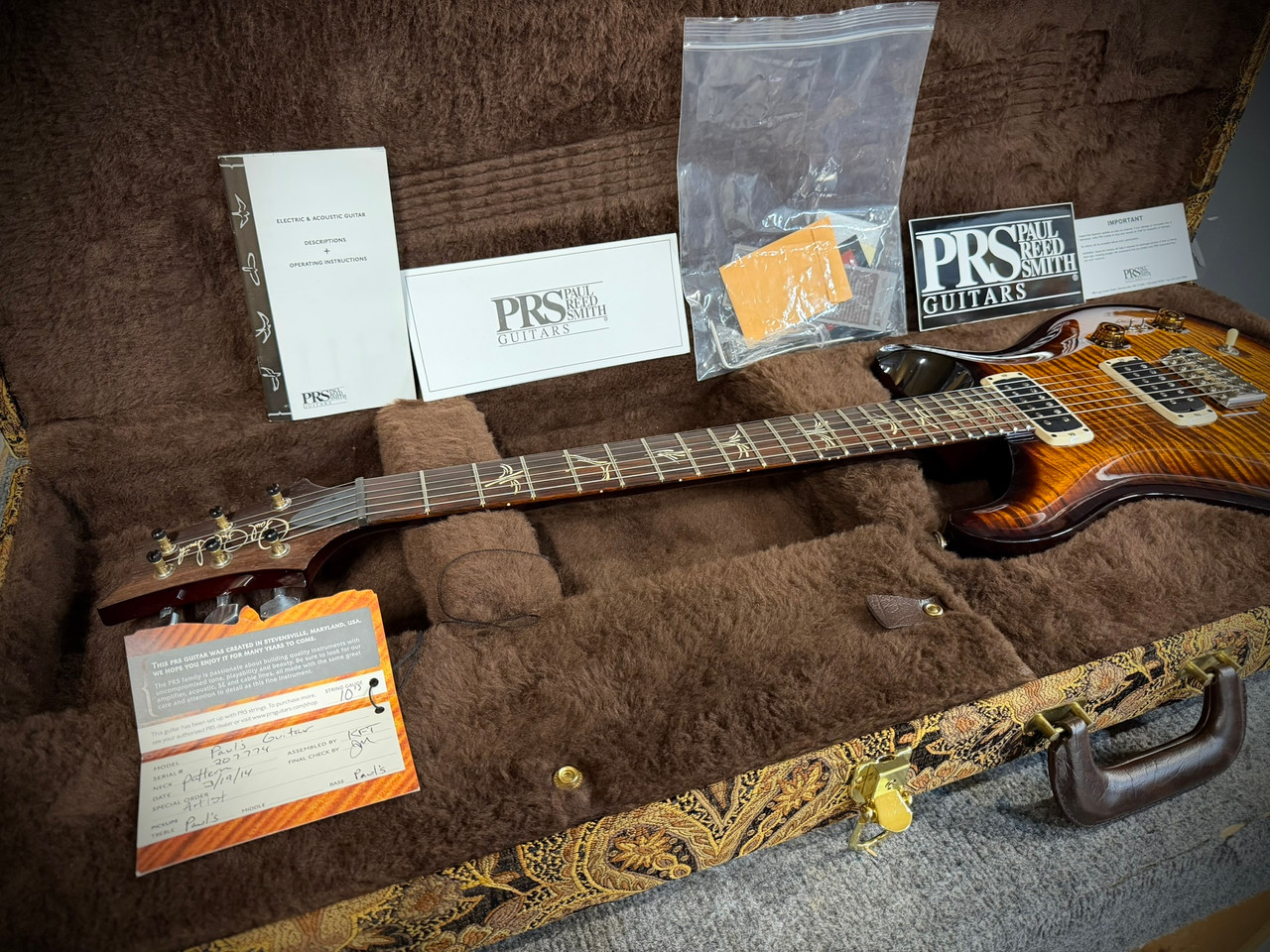 PRS Paul's Guitar Artist Model Electric Guitar - Black Gold Wrap Burst - Used | Musician Madness