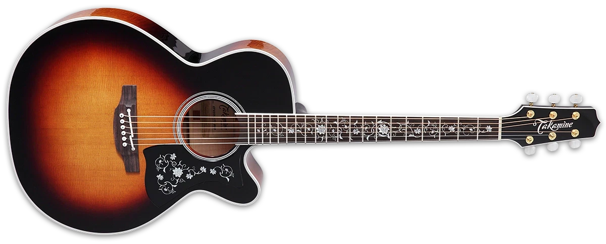 Takamine EF450C TT Gloss Brown Sunburst w/ Semi-Hard Case (JTAKEF450CTTBSB) | Musician Madness