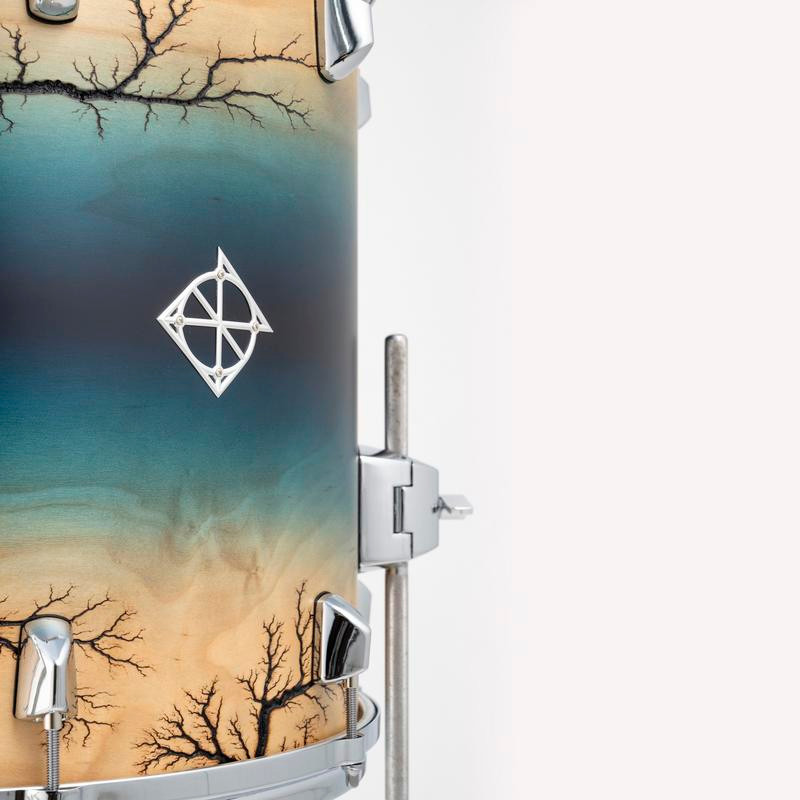 Dixon Artisan Maple 422 Shell Pack Enchanted Electric Blue Reverse Burst (PODAN422-11-EA-CR) | Musician Madness
