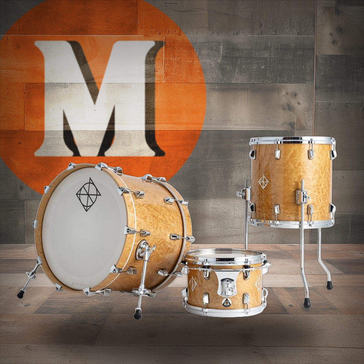 Dixon Artisan Select 320 Shell Pack Birds Birds Eye Maple (PODAX320-03-GBM-CR) | Musician Madness