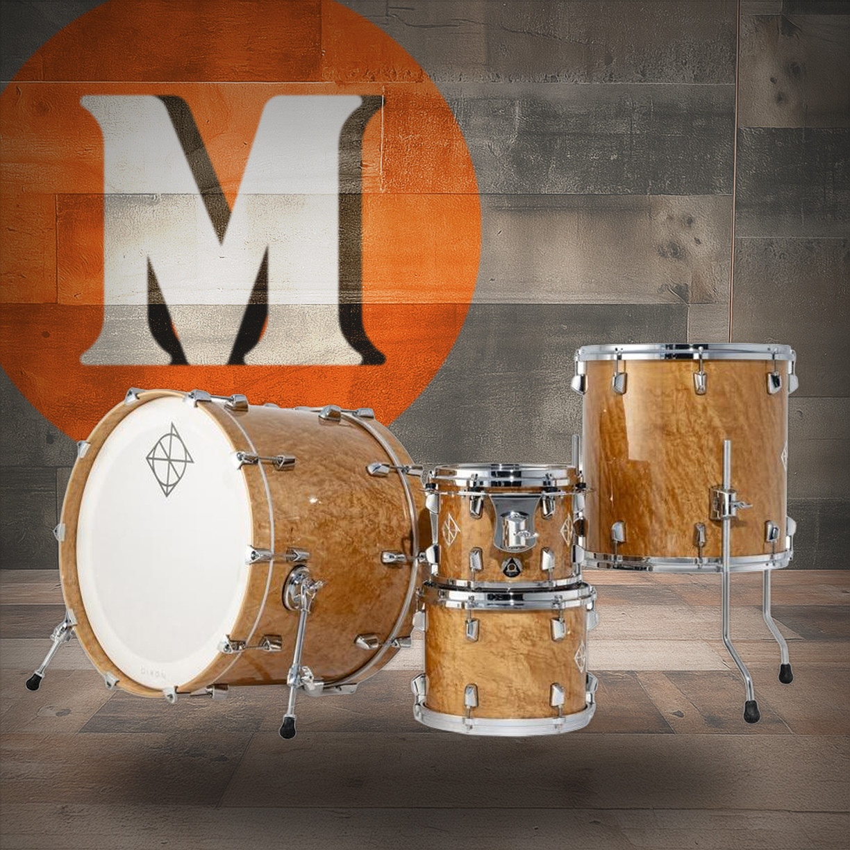 Dixon Artisan Select 422 Shell Pack Birds Eye Maple (PODAX422-10-GBM-CR) | Musician Madness