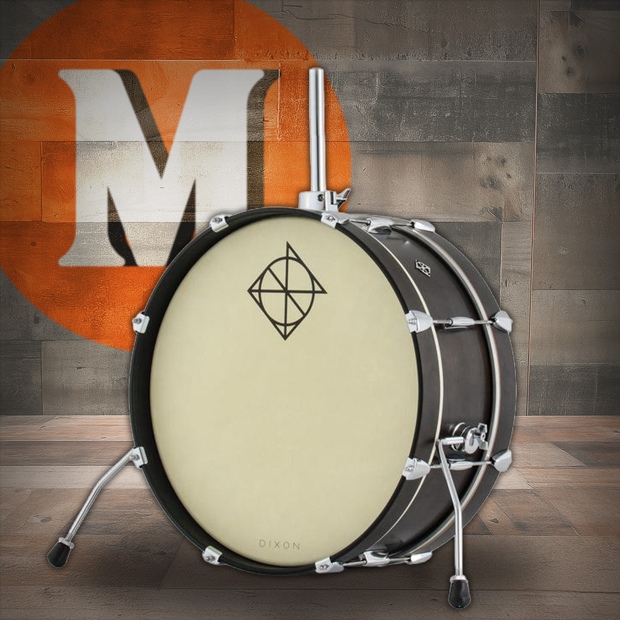 Dixon Little Roomer 7 x 20 Bass Drum Black Coal (L0720BKC) | Musician Madness