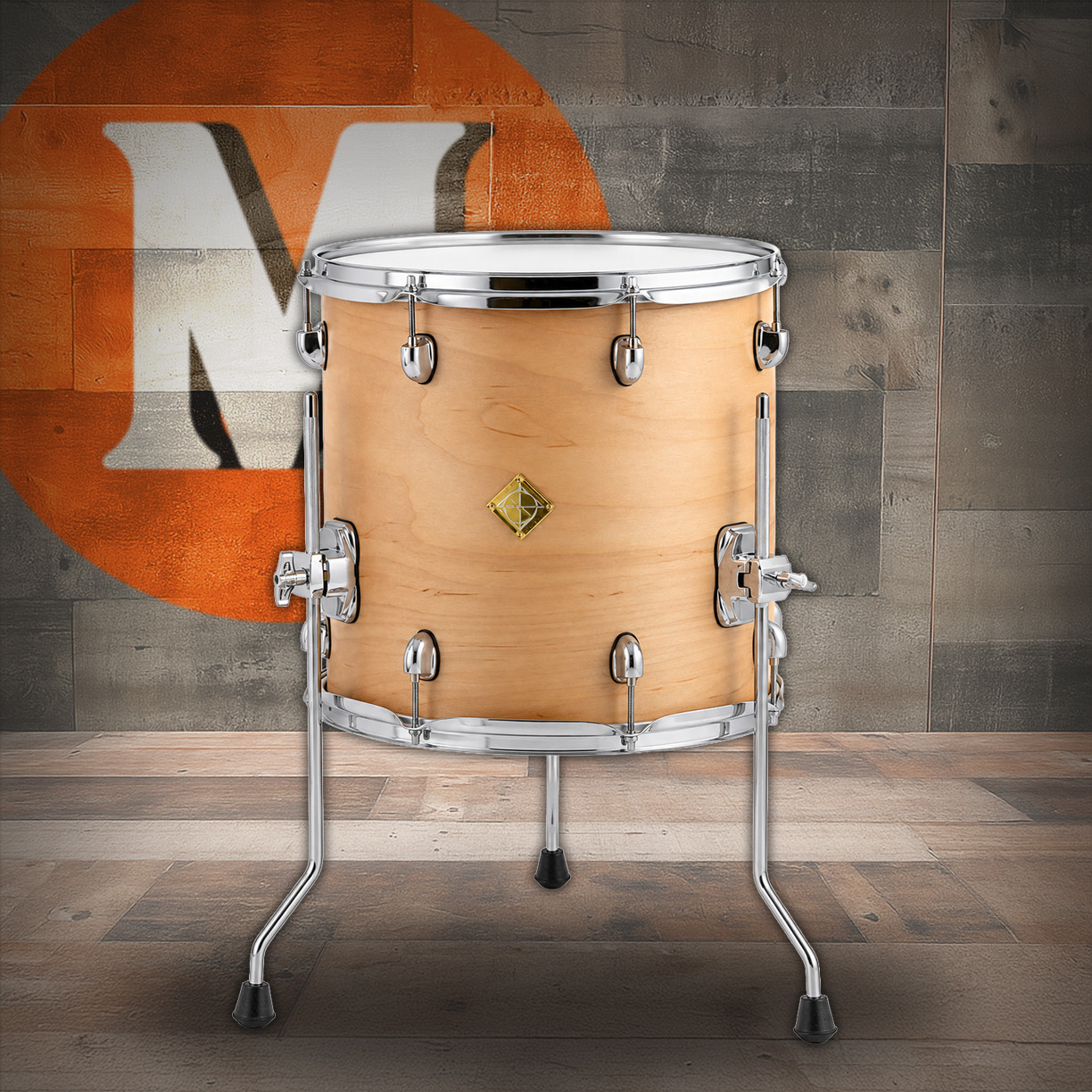 Dixon Cornerstone Classic 14 x 14 MSP Floor Tom Natural (PDFCSTC1414SN) | Musician Madness