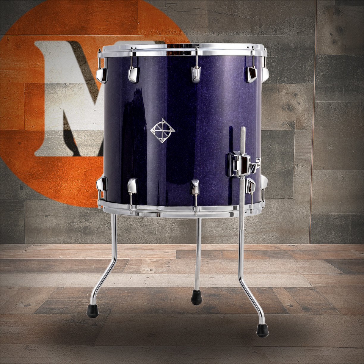 Dixon Artisan Maple 14x14 Floor Tom Future Dusk Sparkle (PDFAN1414FDS-CR) | Musician Madness