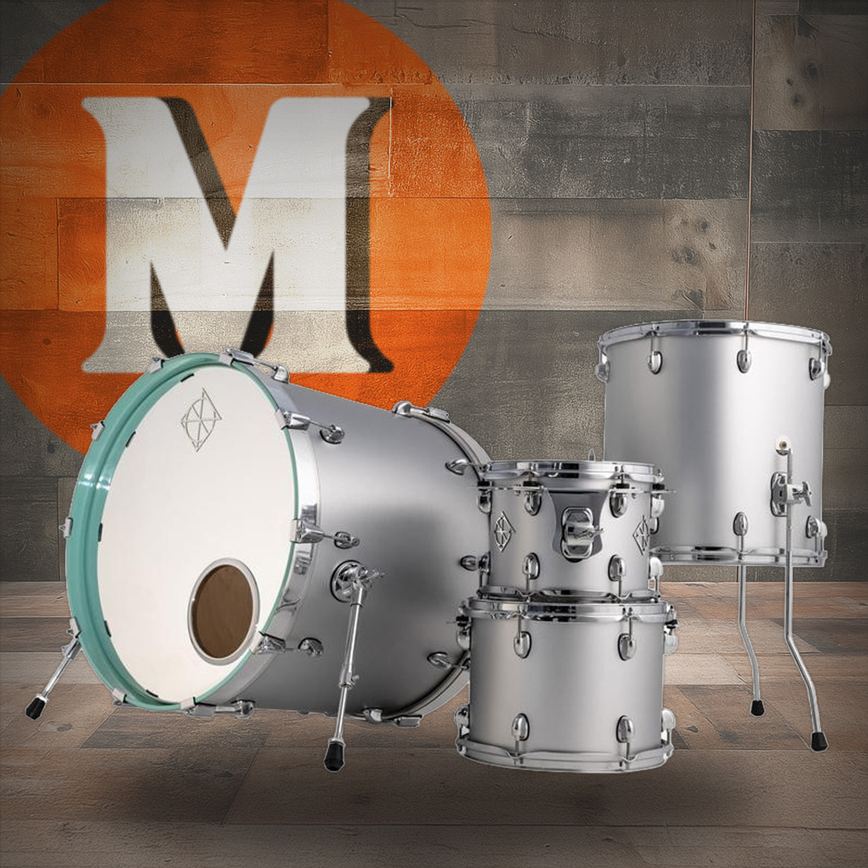 Dixon Cornerstone 422 MSP Shell Pack Metallic Silver (PODCSTL422-01-SST1) | Musician Madness