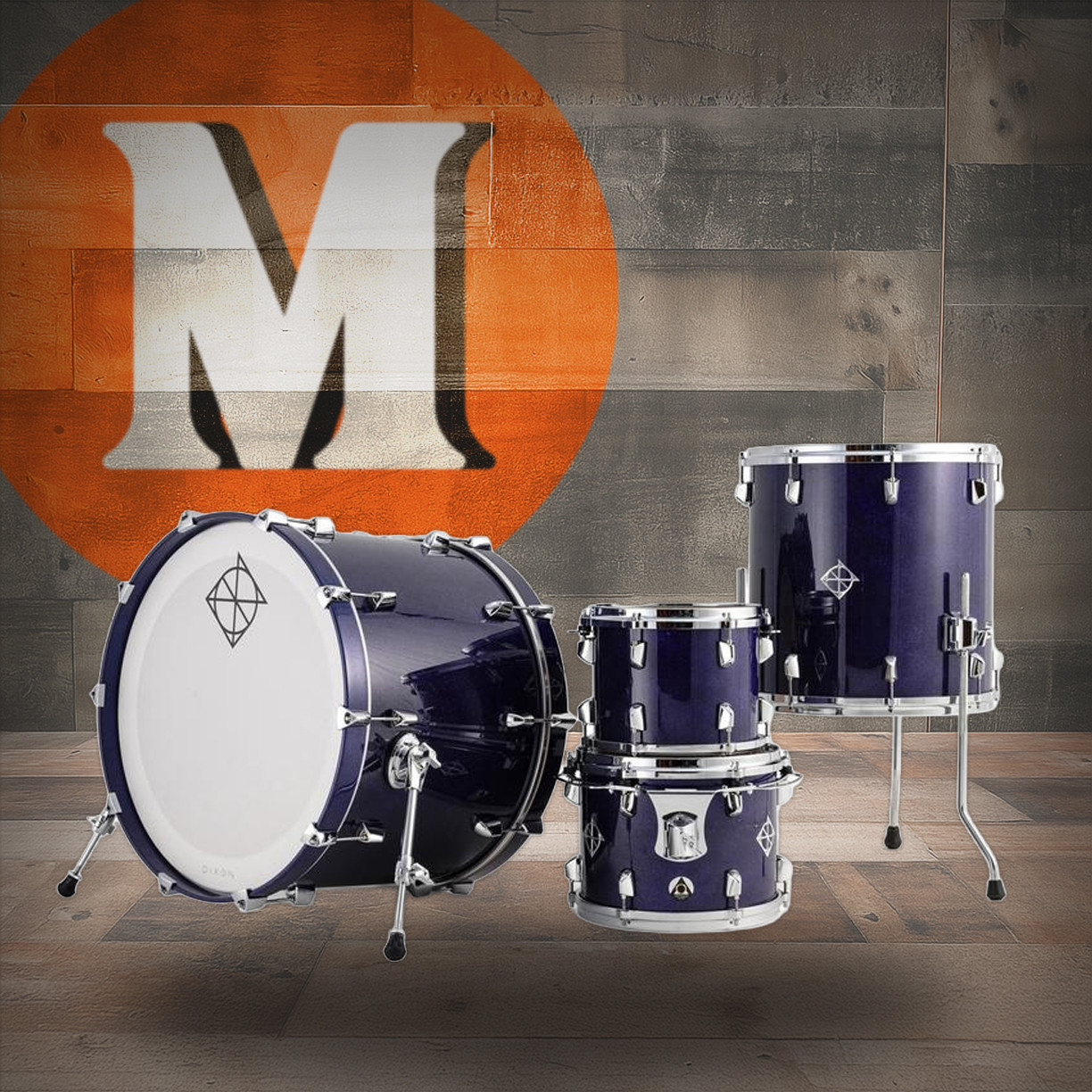 Dixon Artisan Maple 422 Shell Pack Future Dusk (PODAN422-11-FDS-CR) | Musician Madness