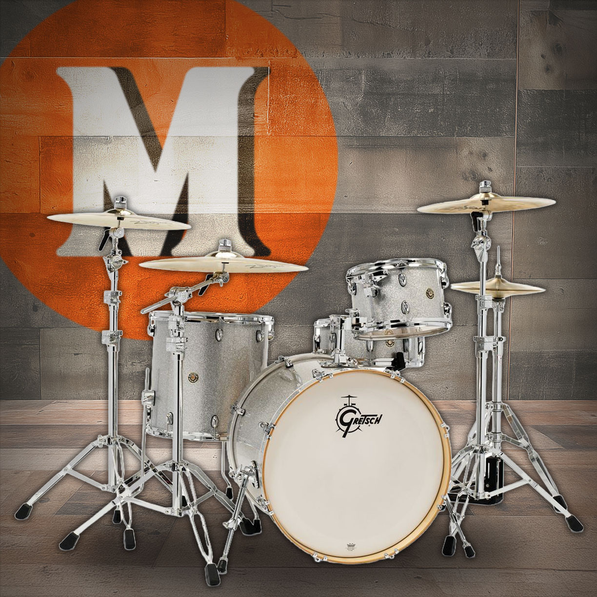 Gretsch Catalina Maple 4pc Shell Pack - Silver Sparkle (CM1-E824S) | Musician Madness