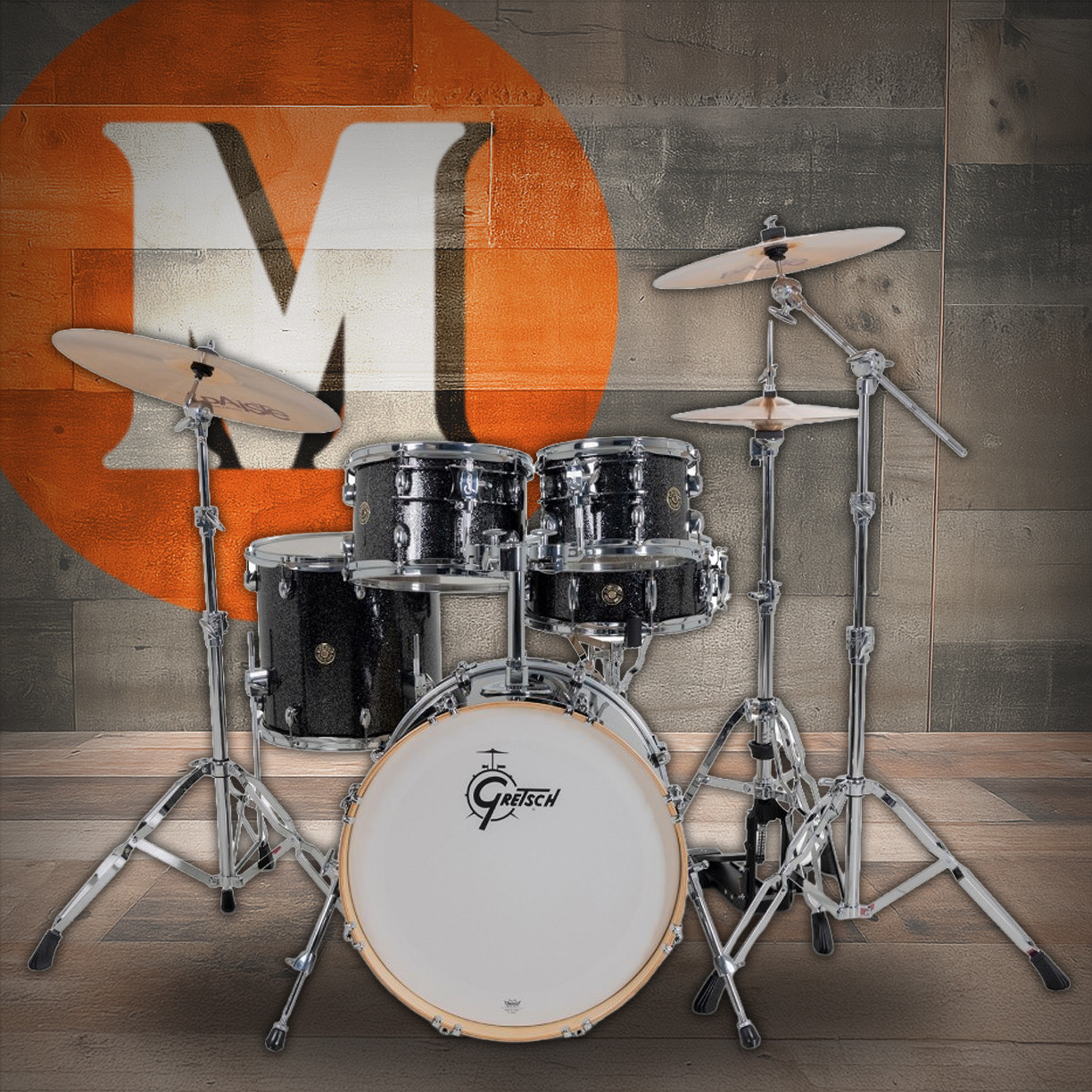 Gretsch Catalina Maple 5pc Shell Pack - Black Stardust (CM2-E605) | Musician Madness