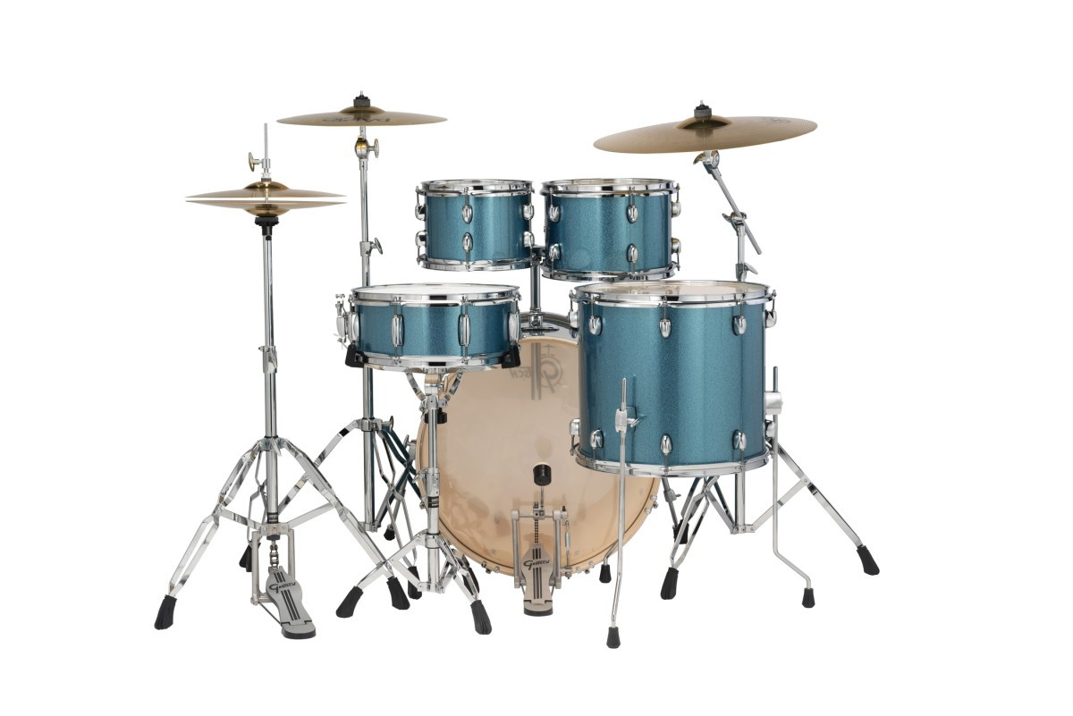 Gretsch Energy 5pc Drum Kit, with Hardware & Cymbals - Blue Sparkle (GE4E825) | Musician Madness