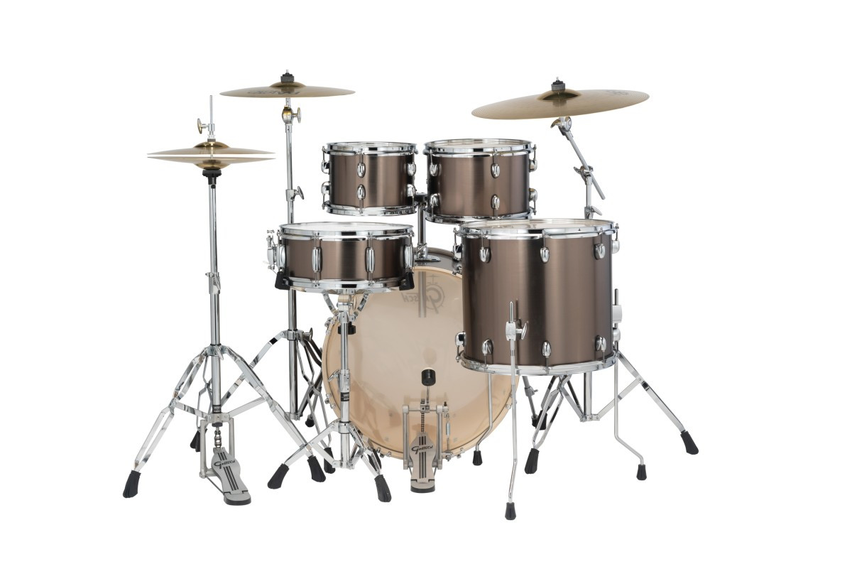 Gretsch Energy 5pc Drum Kit with Hardware & Cymbals - Grey Steel (GE4E825)