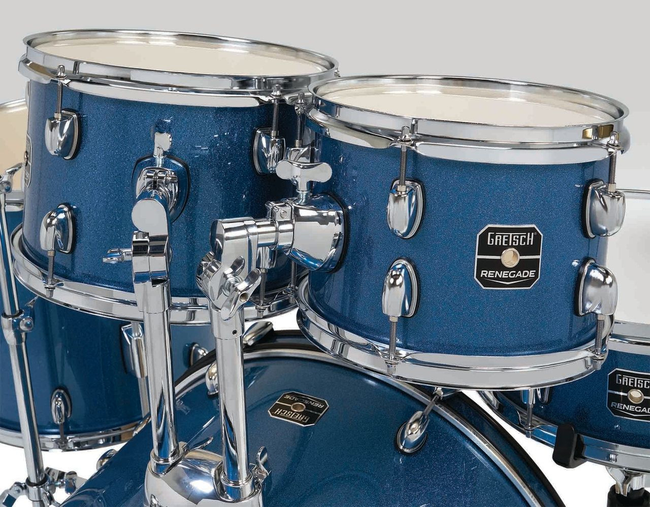 Gretsch Renegade 5pc Drum Kit, With Hardware - Blue Sparkle (RGE625BS) | Musician Madness