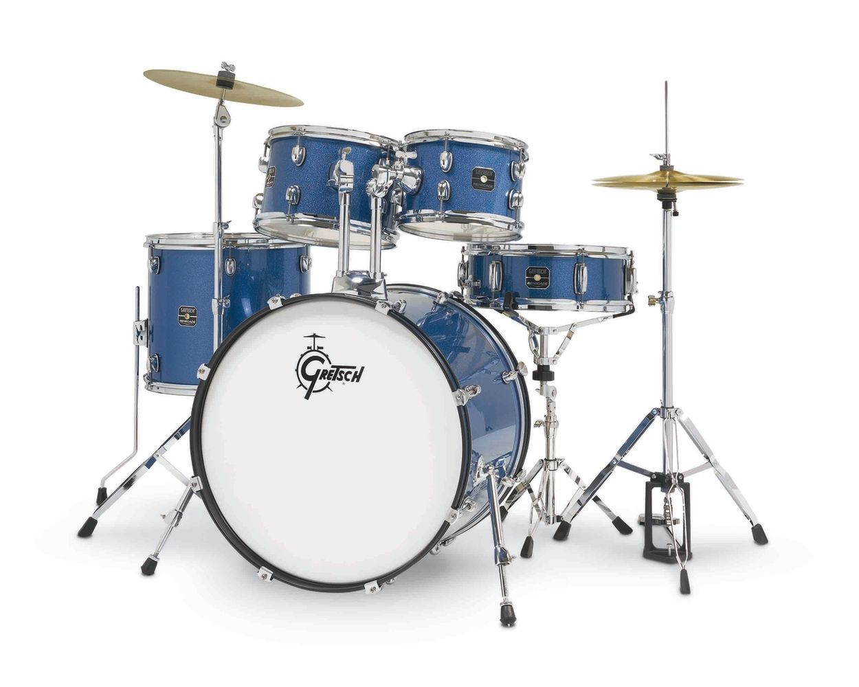 Gretsch Renegade 5pc Drum Kit, With Hardware - Blue Sparkle (RGE625BS) | Musician Madness
