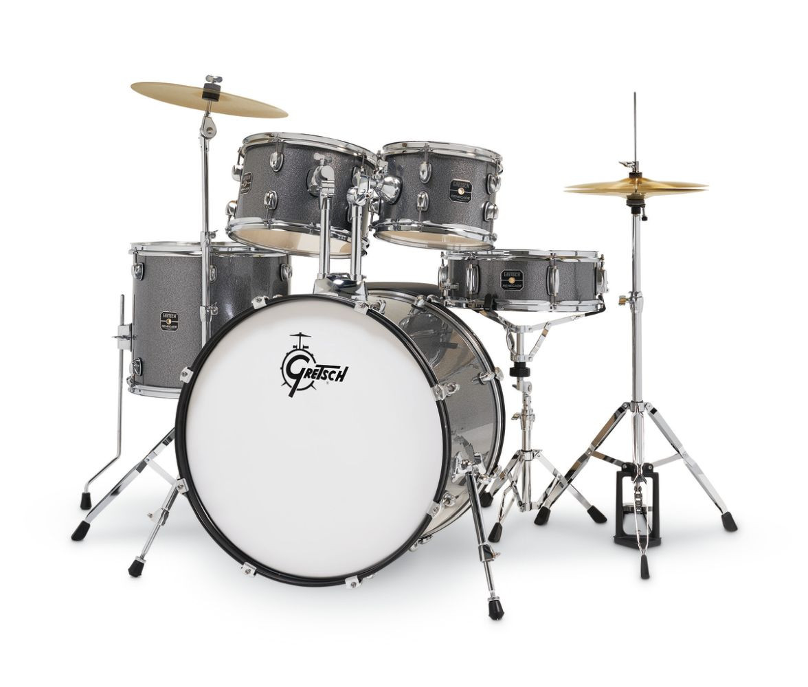 Gretsch Renegade 5pc Drum Kit, With Hardware - Grey Sparkle (RGE625GS) | Musician Madness