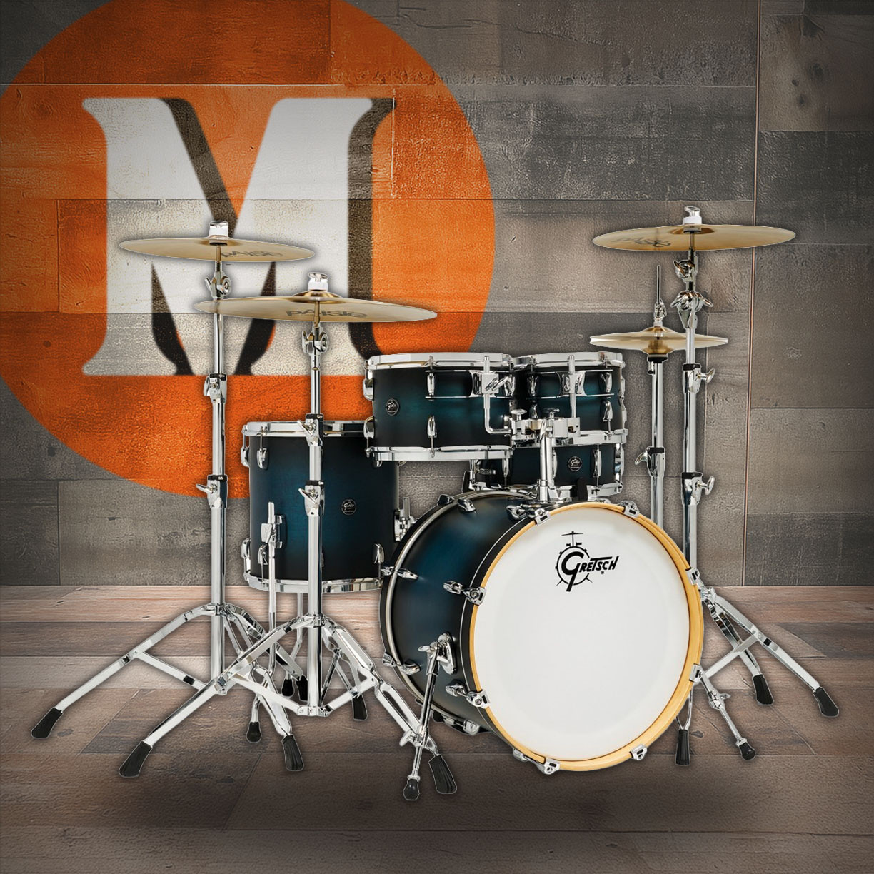 Gretsch Renown 5pc Shell Pack - Satin Antique Blue Burst (RN2-E605) | Musician Madness