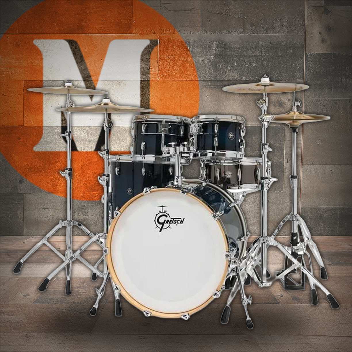 Gretsch Renown 5pc Shell Pack - Gloss Antique Blue Burst (RN2-E825BNS) | Musician Madness
