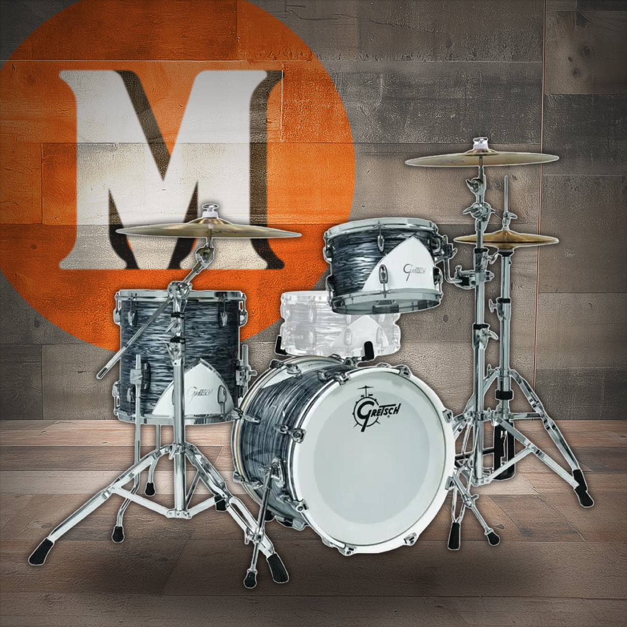 Gretsch Renown '57 3pc Shell Pack, 18/12/14 - Silver Oyster Pearl (RN57-J483V) | Musician Madness