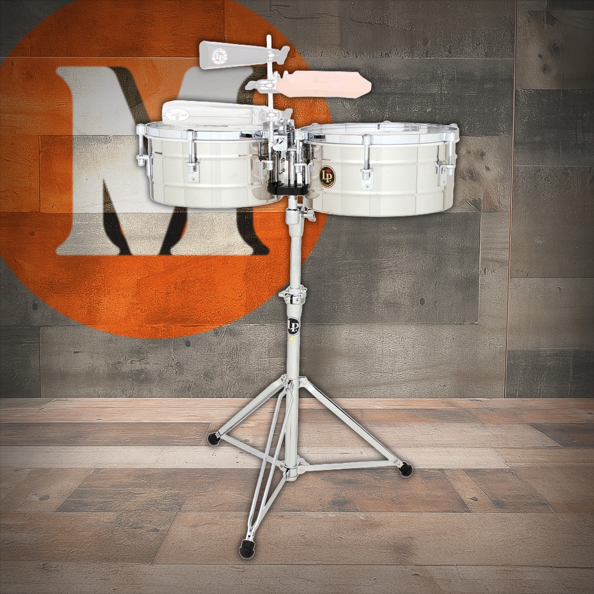 Latin Percussion LP256-S 13"/14" Timbales - Stainless Steel / Chrome (LP256-S) | Musician Madness