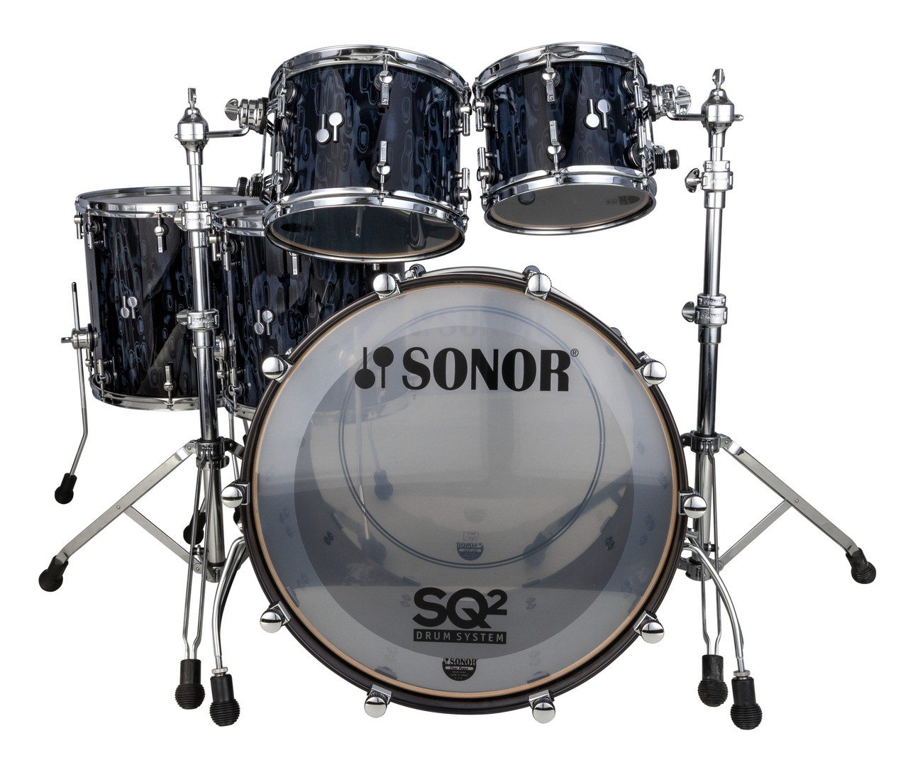 Sonor SQ2 Medium Maple Shells Gray Tribal Hg/Blk Lacquer (1053576-2)